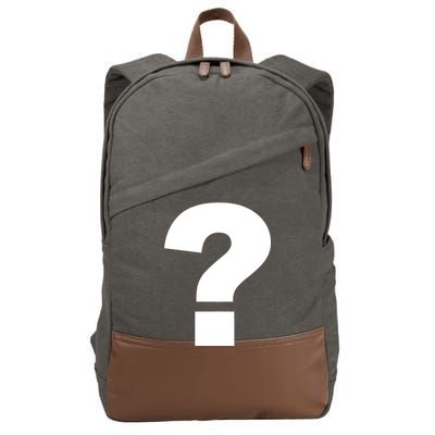 Question Mark Logo Cotton Canvas Backpack