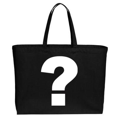 Question Mark Logo Cotton Canvas Jumbo Tote