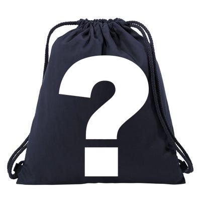 Question Mark Logo Drawstring Bag