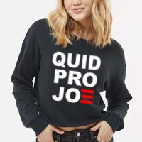 Quid Pro Joe Biden Cropped Pullover Crew