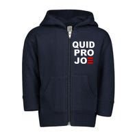 Quid Pro Joe Biden Toddler Zip Fleece Hoodie