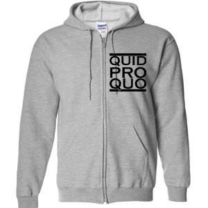 Quid Pro Quo Full Zip Hoodie