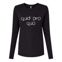 Quid Pro Quo Fun Womens Cotton Relaxed Long Sleeve T-Shirt