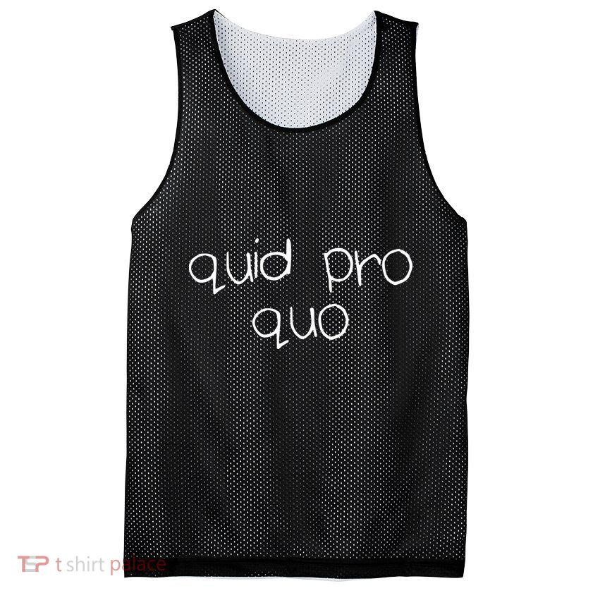 Quid Pro Quo Fun Mesh Reversible Basketball Jersey Tank
