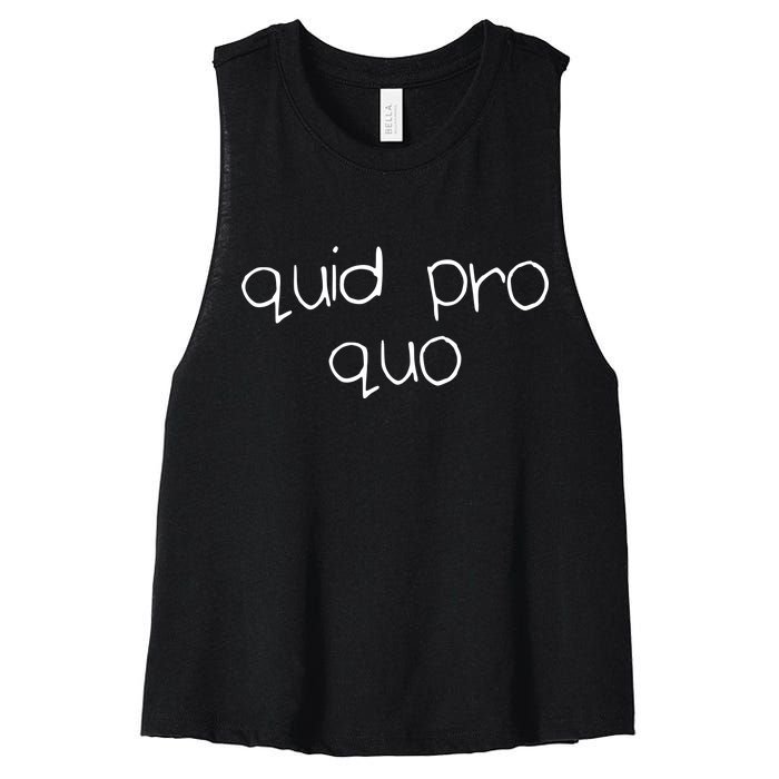 Quid Pro Quo Fun Women's Racerback Cropped Tank