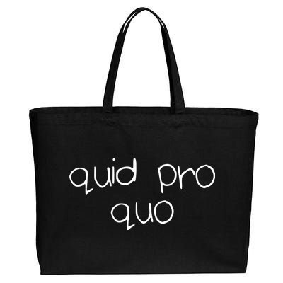 Quid Pro Quo Fun Cotton Canvas Jumbo Tote