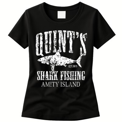 Quint's Shark Fishing Amity Island Womens T-Shirt