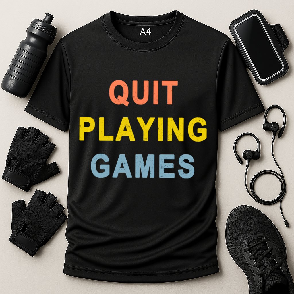 Quit Playing Games Performance Shirt
