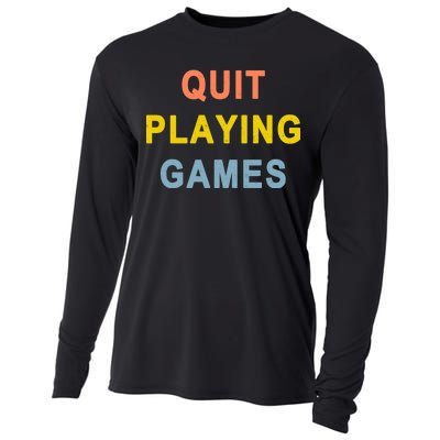 Quit Playing Games Cooling Performance Long Sleeve Crew