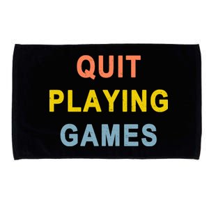 Quit Playing Games Microfiber Hand Towel