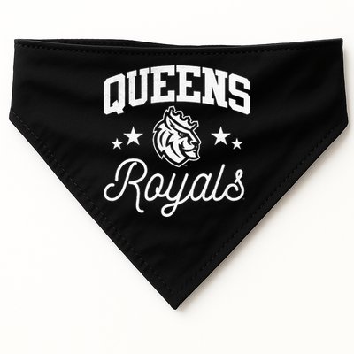 Queens University Of Charlotte Royals Logo USA-Made Doggie Bandana