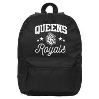 Queens University Of Charlotte Royals Logo 16 in Basic Backpack