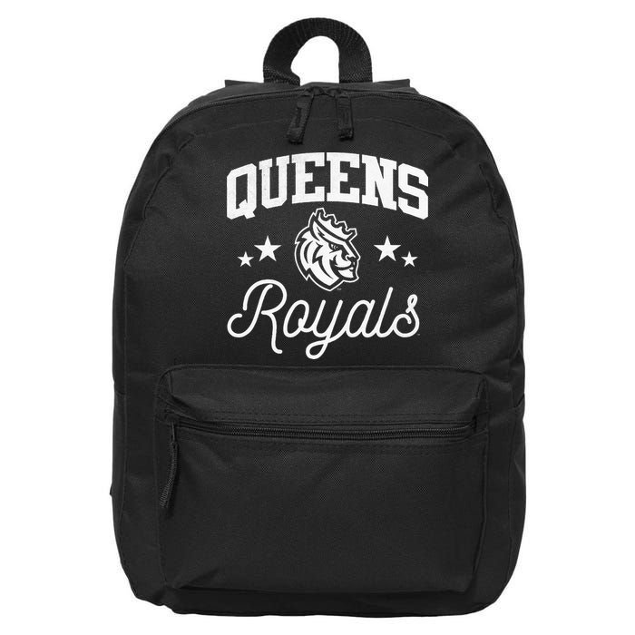 Queens University Of Charlotte Royals Logo 16 in Basic Backpack