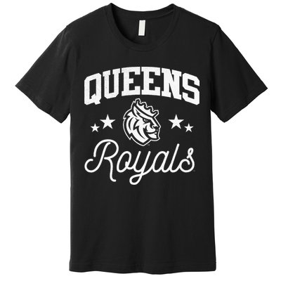 Queens University Of Charlotte Royals Logo Premium T-Shirt