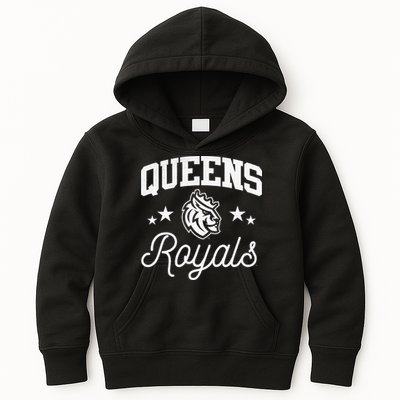 Queens University Of Charlotte Royals Logo Kids Hoodie