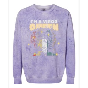 Queen Virgo August September Bday Cute Gift Colorblast Crewneck Sweatshirt