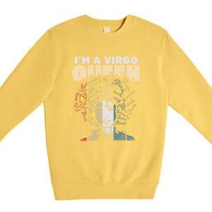 Queen Virgo August September Bday Cute Gift Premium Crewneck Sweatshirt