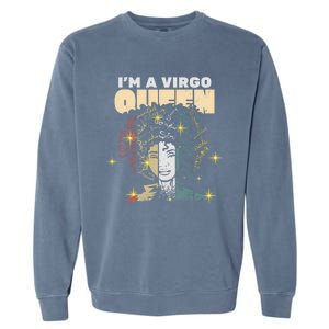 Queen Virgo August September Bday Cute Gift Garment-Dyed Sweatshirt