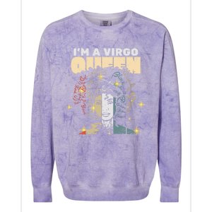 Queen Virgo August September Bday Meaningful Gift Colorblast Crewneck Sweatshirt