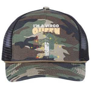 Queen Virgo August September Bday Meaningful Gift Retro Rope Trucker Hat Cap