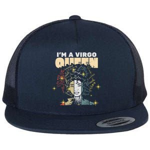 Queen Virgo August September Bday Meaningful Gift Flat Bill Trucker Hat