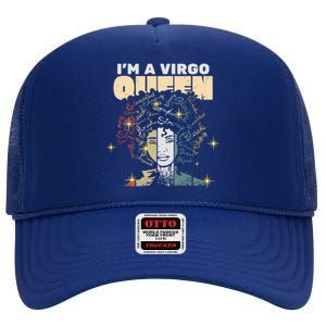 Queen Virgo August September Bday Meaningful Gift High Crown Mesh Back Trucker Hat