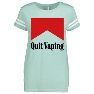 Quit Vaping Be A Man Enza Ladies Jersey Football T-Shirt