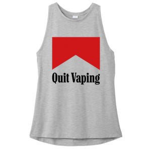 Quit Vaping Be A Man Ladies PosiCharge Tri-Blend Wicking Tank