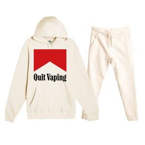 Quit Vaping Be A Man Premium Hooded Sweatsuit Set