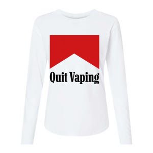 Quit Vaping Be A Man Womens Cotton Relaxed Long Sleeve T-Shirt