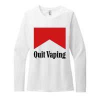 Quit Vaping Be A Man Womens CVC Long Sleeve Shirt