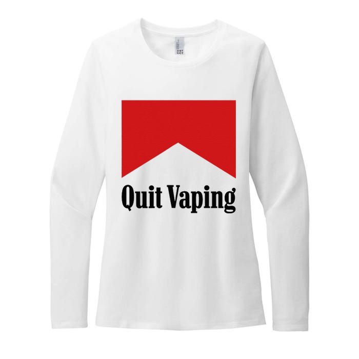 Quit Vaping Be A Man Womens CVC Long Sleeve Shirt