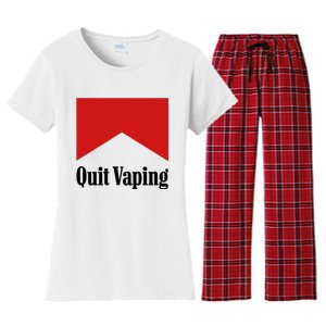 Quit Vaping Be A Man Women's Flannel Pajama Set