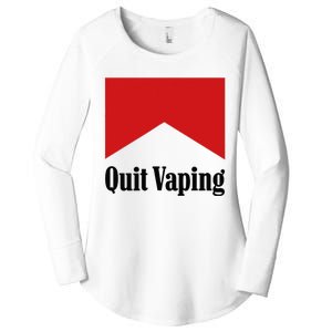 Quit Vaping Be A Man Women's Perfect Tri Tunic Long Sleeve Shirt