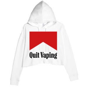 Quit Vaping Be A Man Crop Fleece Hoodie