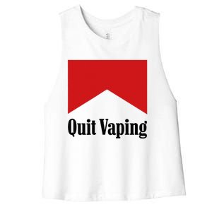 Quit Vaping Be A Man Women's Racerback Cropped Tank