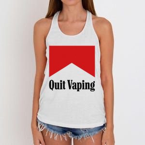 Quit Vaping Be A Man Women's Knotted Racerback Tank