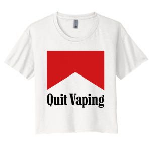 Quit Vaping Be A Man Women's Crop Top Tee