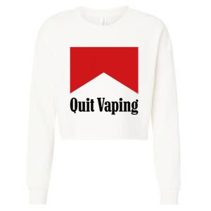 Quit Vaping Be A Man Cropped Pullover Crew