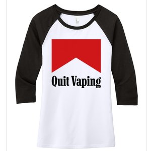 Quit Vaping Be A Man Women's Tri-Blend 3/4-Sleeve Raglan Shirt