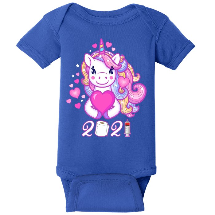 Quarantine Valentine's Day Unicorn Lover Gift Cute Gift Baby Bodysuit