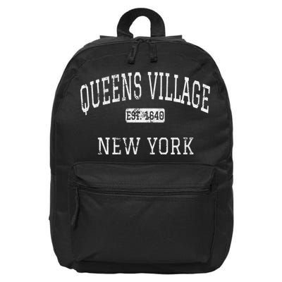 Queens Village New York Queens NY Vintage 16 in Basic Backpack