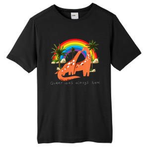 Queer Was Always Here Cute LGBT Gay Dinosaurs Tall Fusion ChromaSoft Performance T-Shirt