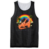 Queer Was Always Here Cute LGBT Gay Dinosaurs Mesh Reversible Basketball Jersey Tank