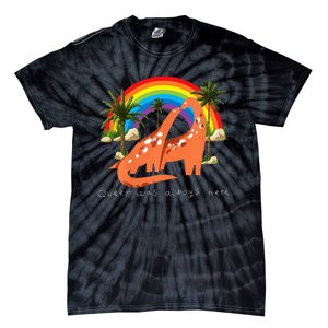 Queer Was Always Here Cute LGBT Gay Dinosaurs Tie-Dye T-Shirt