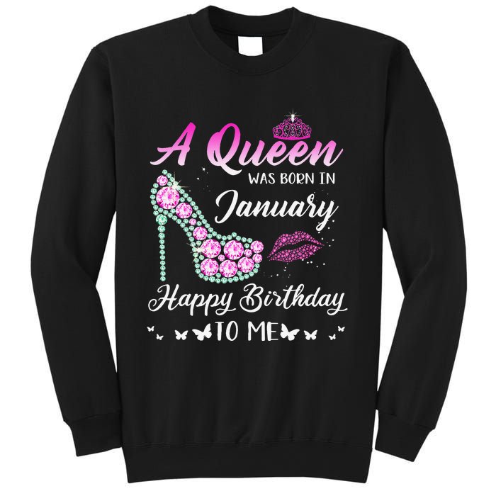 Queen was born in January Cute Funny Happy Birthday Gifts Sweatshirt