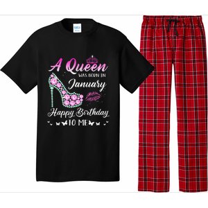 Queen was born in January Cute Funny Happy Birthday Gifts Pajama Set