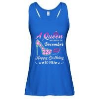 Queen Was Born In December Cute Funny Happy Birthday Funny Gift Ladies Essential Flowy Tank