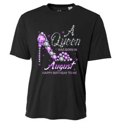 Queen was born in August Funny Birthday August Cooling Performance Crew T-Shirt