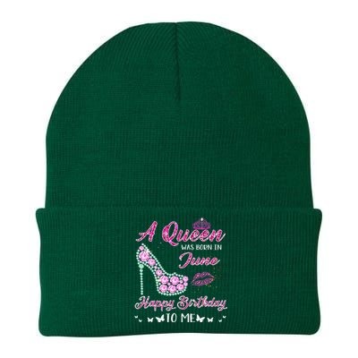 Queen was born in June Cute Funny Happy Birthday Gifts Knit Cap Winter Beanie